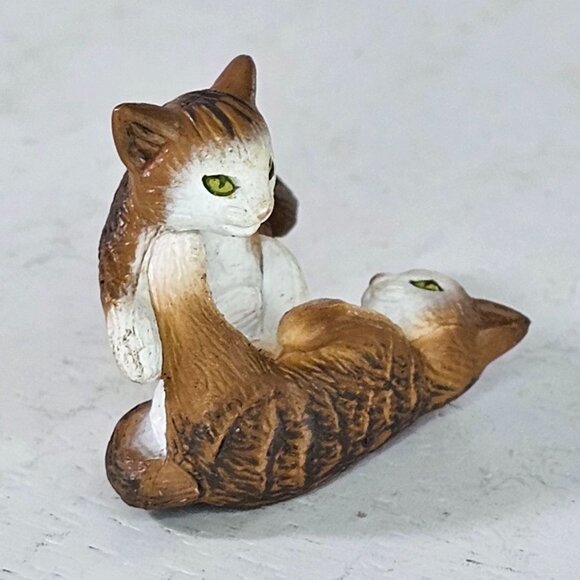 Papo 2005 Kittens Cats Playing Collectible Figurine Miniature Tabby Cat Plastic - Picture 5 of 8